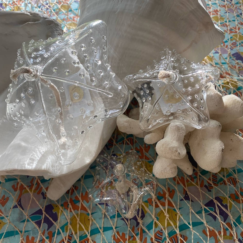 Glass starfish oil lamps